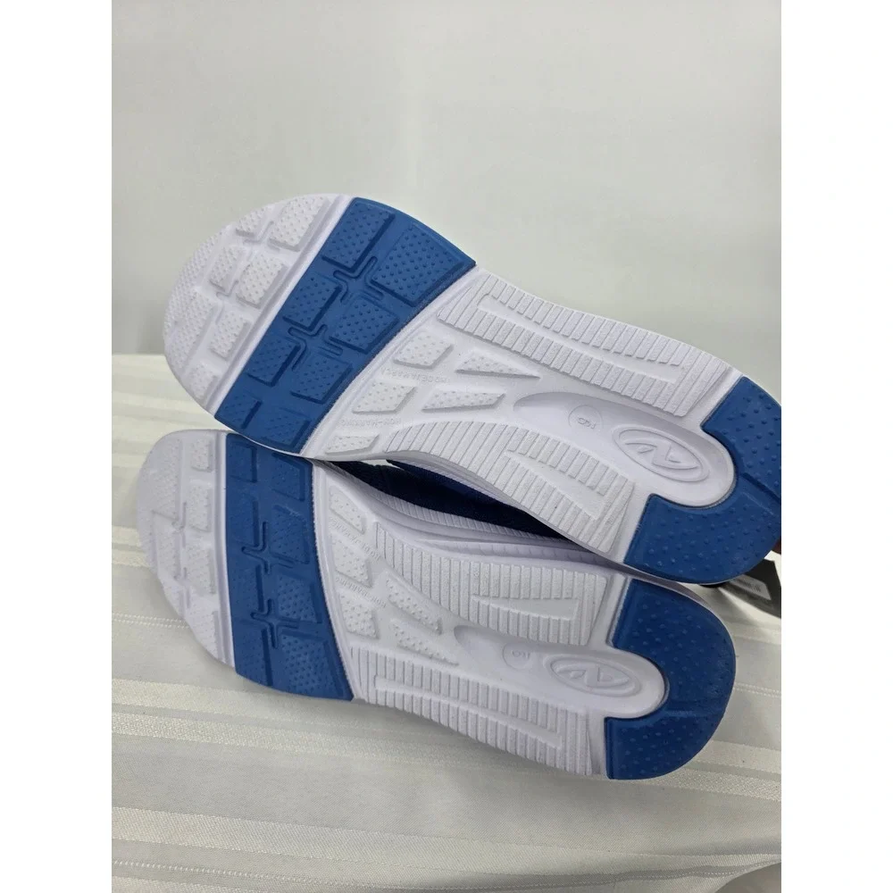 Athletic Works Mens Banded Flyknit Jogger Sneakers Blue Memory Foam‎ Shoes 9 NWT